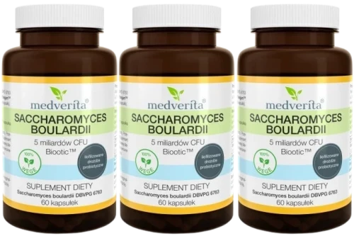 3 x Saccharomyces Boulardii 60 kapsułek, Medverita.webp