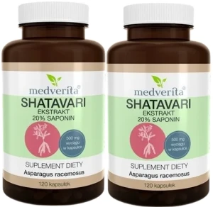 2 x Shatavari 500 mg 120 kapsułek, Medverita
