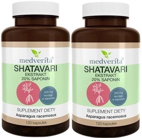 2 x Shatavari 500 mg 120 kapsułek, Medverita.webp