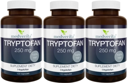 3 x Tryptofan 100 kapsułek, Medverita.webp