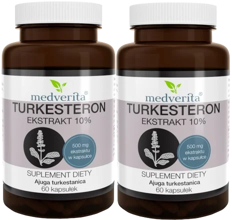 2 x Turkesteron ekstrakt 500 mg 120 kapsułek, Medverita.webp