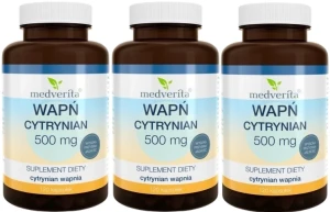 3 x Wapń cytrynian 120 kapsułek, Medverita