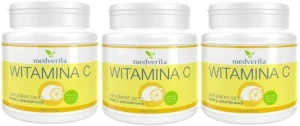 3 x Witamina C 500 gramów proszek, Medverita