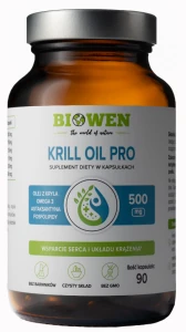 Biowen Krill Oil Pro - Olej z Kryla 90 kapsułek - Ciśnienie Krwi Serce Cholesterol