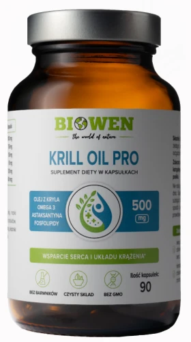 Krill Oil Pro - olej z kryla - 90 kapsułek, Biowen