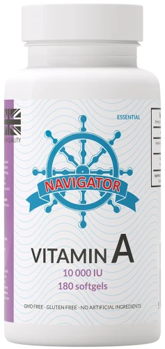 Witamina A 10000 IU 180 kapsułek, Navigator.webp