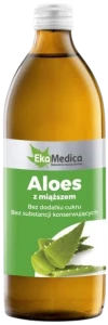 EkaMedica Aloes z Miąższem 0,5L - Glukoza Układ Pokarmowy Trawienie