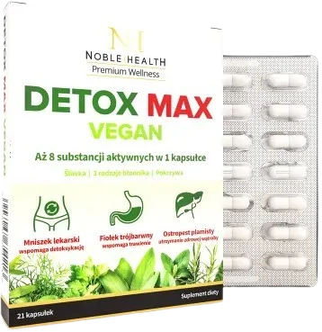 Detox Max Vegan 21 kaps., Noble Health.webp