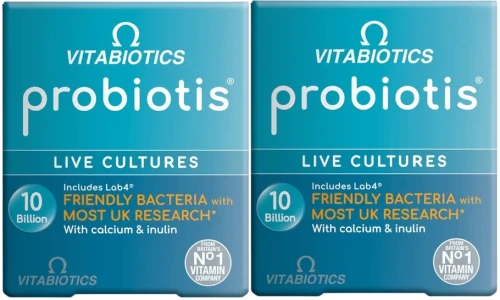 2 x Probiotis Live Cultures probiotyk 30 kaps., Vitabiotics.webp