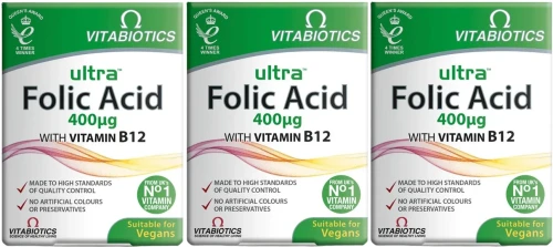 3 x Ultra Folic Acid kwas foliowy, Vitabiotics.webp