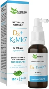 Witaminy D3+K2Mk7 spray 30ML, EkaMedica