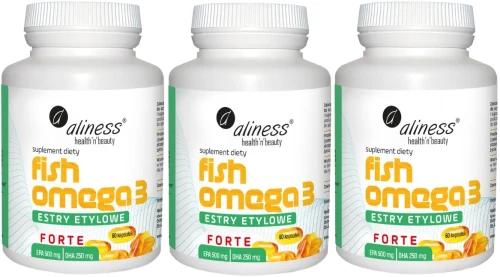 3 x Fish Omega 3 FORTE Estry Etylowe 500 250mg, Aliness.webp