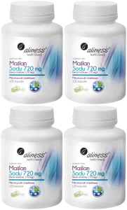 Zestaw 4x Maślan Sodu 720 mg (Kwas masłowy 170 mg) 100 kapsułek VEGE - Układ Pokarmowy Trawienie Jelita