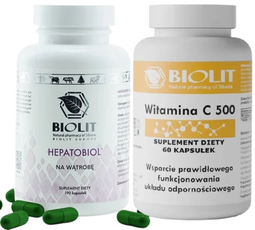 Zestaw Hepatobiol + Witamina C 500, Biolit.webp
