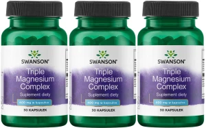 3 x Triple Magnesium Complex 30 kaps, Swanson