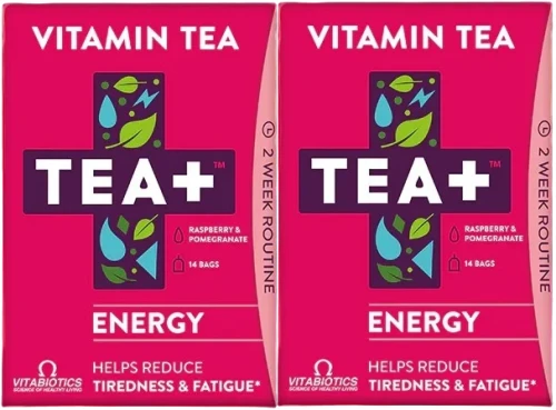 2 x Tea+ Energy herbata witaminowa pomagająca w zmęczeniu 14 torebek, Vitabiotics.webp