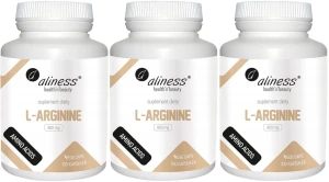 3 x L-Arginine 800 mg 100 kapsułek wegańskich Aliness