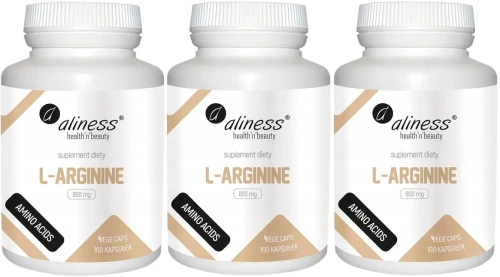 3 x L-Arginine 800 mg x 100 Vege caps. Aliness.webp