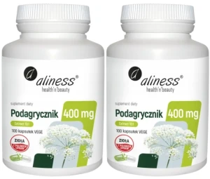 2 x Podagrycznik (Aegopodium podagraria L.) ekstrakt 10:1 400mg x 100 Vege caps., Aliness