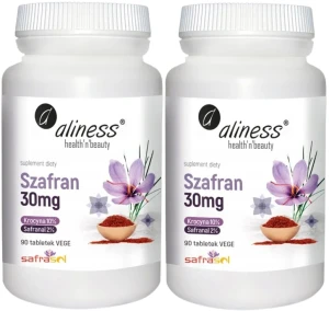 2 x Szafran Safrasol 2%/10% 30mg x 90 tab, Aliness