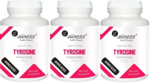 3 x Tyrosine N-Acetyl-Tyrosine 500 mg x 100 Vege caps. Aliness