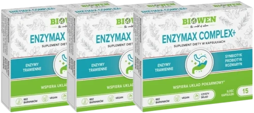 3 x Enzymax Complex+ blistry - 15 kaps., Biowen.webp