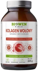 Kolagen wołowy typu I, II, III proszek 225 g, Biowen