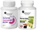 Berberine Sulphate 98% 400 mg x 60 vege caps + Morwa Biała Medica 500 mg x 180 tab. Aliness