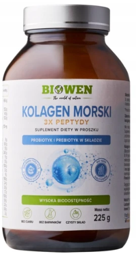 Kolagen Morski - 3X PEPTYDY - 225 gramów, Biowen