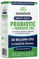 Swanson Men's Daily Probiotic + Prebiotic FOS, 60 kapsułek