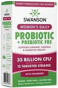 Swanson Women's  Daily Probiotic + Prebiotic FOS, 60 kapsułek