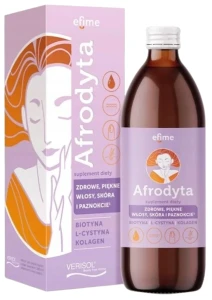 Efime Afrodyta, Włosy skóra i paznokcie, Kolagen 500 mll, EkaMedica