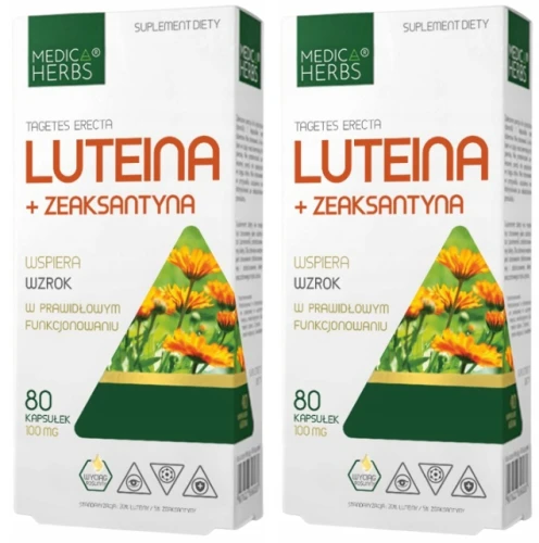 Zestaw Luteina + Zeaksantyna 160 kapsułek, Medica Herbs (id: 2615)
