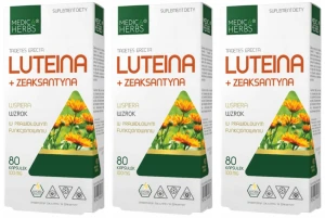 Zestaw 3x Luteina + Zeaksantyna 240 kapsułek, Medica Herbs