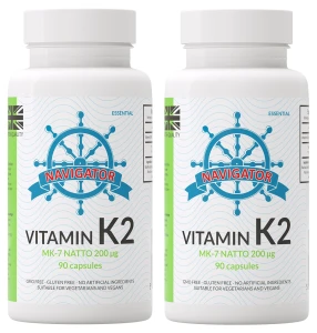 Zestaw 2x - Navigator Witamina K2 MK-7 200 mcg VEGE 90 kapsułek - Układ Krążenia i Krzepnięcie Krwi 