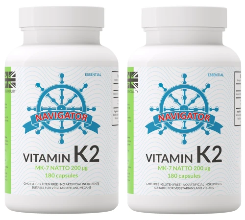 Zestaw 2x Witamina K2 MK-7 200 mcg VEGE 180 kapsułek, Navigator (id: 2691)