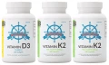 Zestaw 1x Witamina D3 10000 IU 365 kaps. + 2x K2 MK-7 200 μg 180 kaps., Navigator