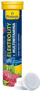 Protego Elektrolity + multiwitamina smak malina-granat, Salvum