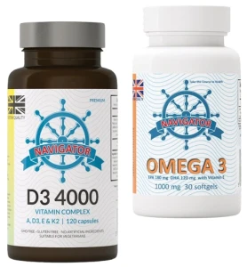 ZESTAW - Cztery Pory Roku. Witamina D3 4000 Complex, 120 kapsułek + OMEGA 30 KAPS GRATIS