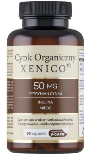 Cynk Organiczny Xenico®, 90 kaps. Vcaps®, Xenico