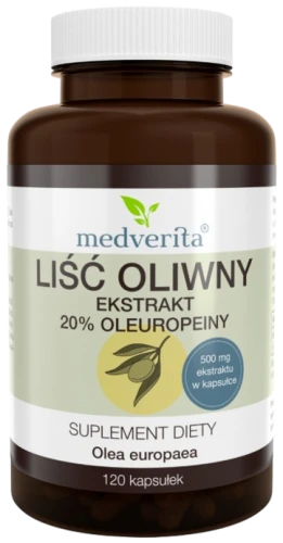 Liść oliwki 120 kapsułek, Medverita