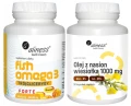 Zestaw Fish Omega 3 FORTE Trójglicerydy 500/250mg, Aliness + Olej z nasion wiesiołka 9% 1000 MG 90 kapsułek, Aliness