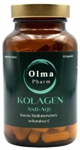 KOLAGEN ANTI-AGE Kwas hialuronowy, Witamina C 90 kapsułek, Olma Pharm