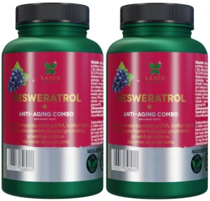 2 x Lanco Nutritions RESWERATROL + Anti-Aging Combo 60 kapsułek - Układ Krążenia Serce