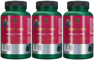 3 x Lanco Nutritions RESWERATROL + Anti-Aging Combo 60 kapsułek - Układ Krążenia Serce