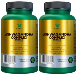 Zestaw 2x - ASHWAGANDHA COMPLEX 60 kaps, Lanco Nutritions