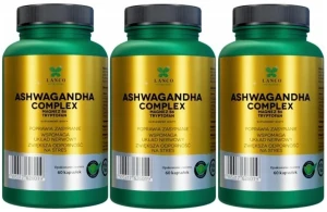 Zestaw 3x - ASHWAGANDHA COMPLEX 60 kaps, Lanco Nutritions
