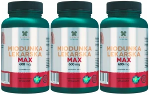 Zestaw 3x - MIODUNKA LEKARSKA MAX 600mg 60 kapsułek, Lanco Nutritions