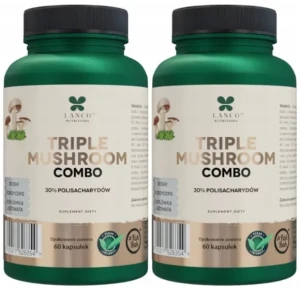 Zestaw 2x - TRIPLE MUSHROOM COMBO 60 kaps, Lanco Nutritions