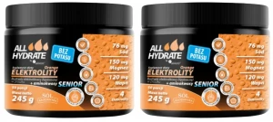 Zestaw 2x - ALLHydrate, Elektrolity Senior + aminokwasy  BEZ POTASU, Aliness